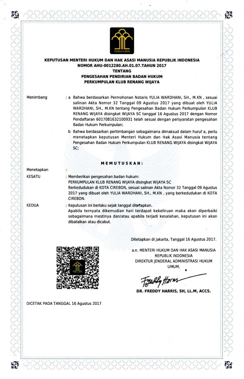 SK Menkumham Halaman 1